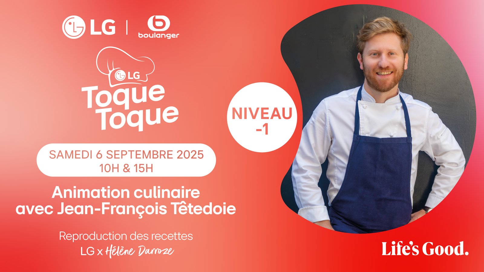 Affiche de l'animation culinaire LG x Boulanger