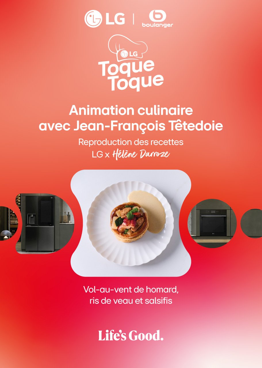 Affiches recettes de l'animation LG x Boulanger