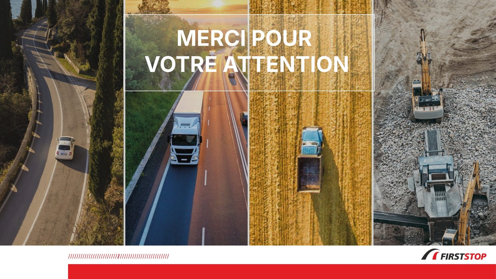 FirstStop_08 Slide de remerciement de la présentation First Stop