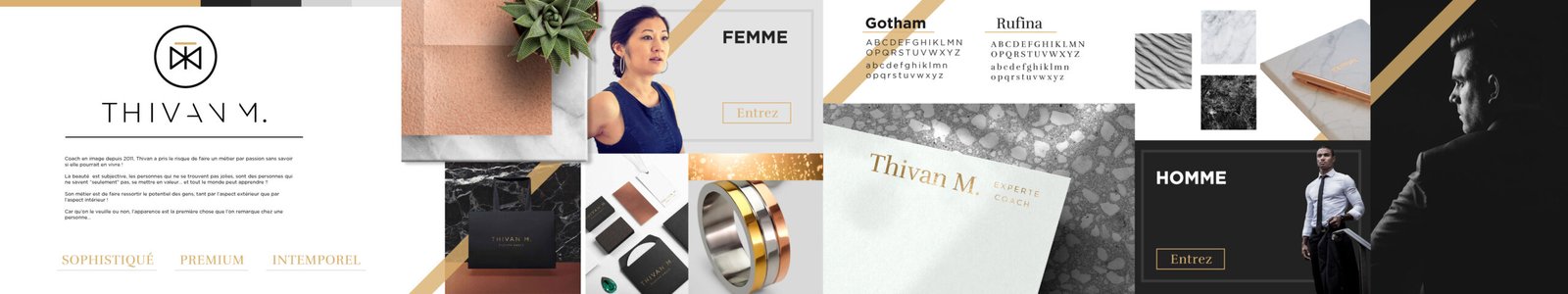 Stylescape de l’identité visuelle Thivan M.