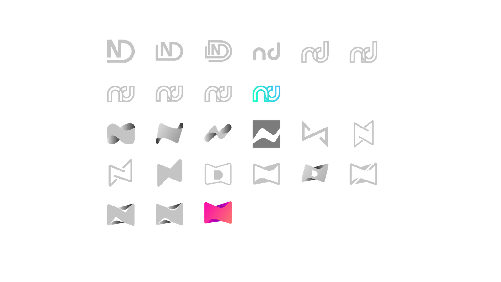 Évolution du logo Nudge Design